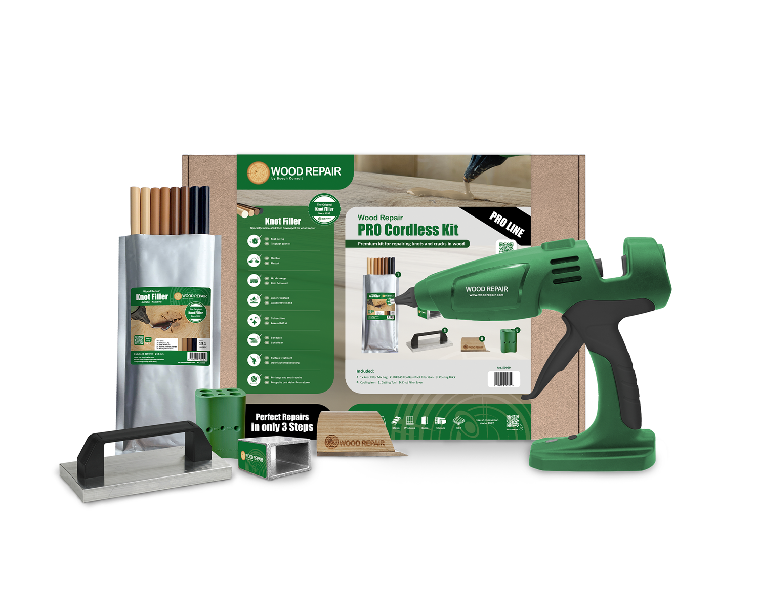 Wood Repair PRO CORDLESS Kit Kopiér